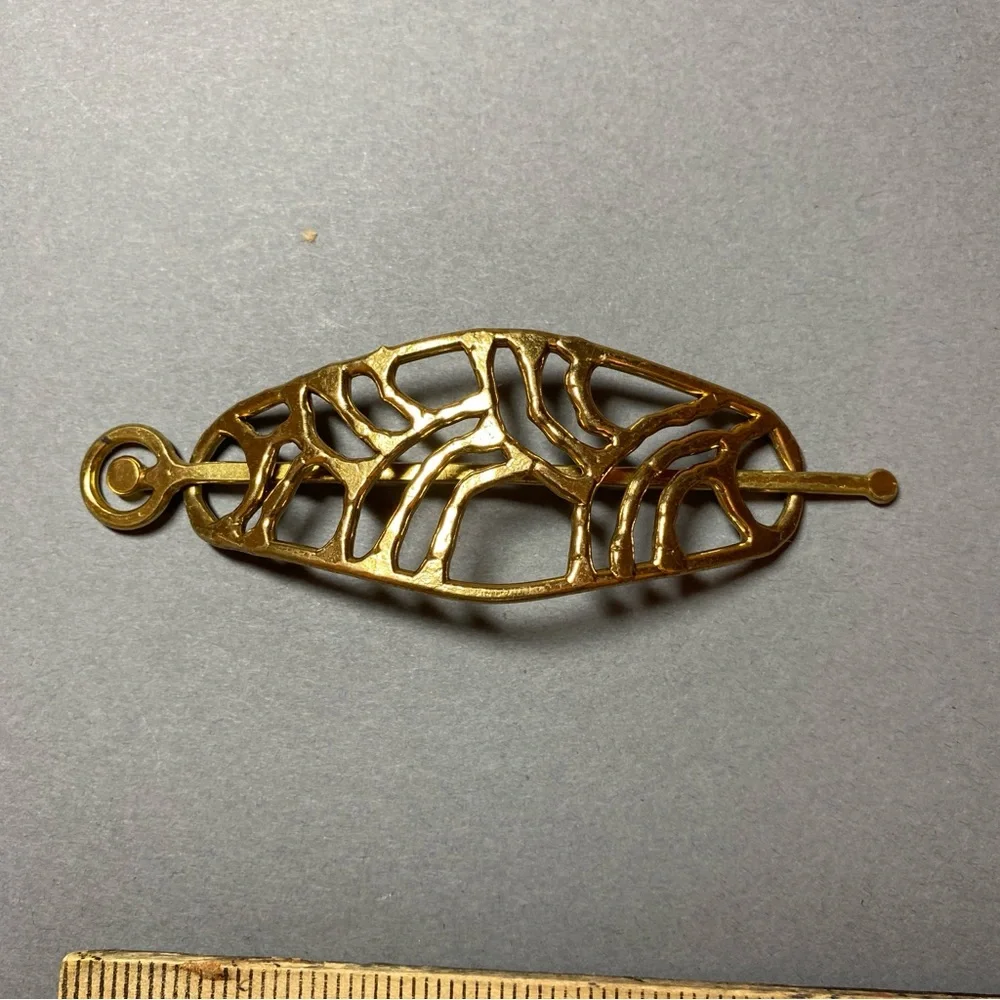 Vintage brass boho hair accessory clip